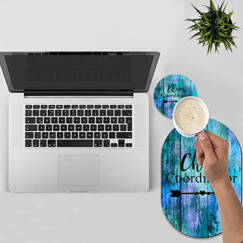 Personality Mouse Pad with Coaster Set, Chaos Coordinator Fashion Design Mouse Pad Non-Slip Rubber Gaming Mouse pad Computer Laptop - color: Chaos Coordinator