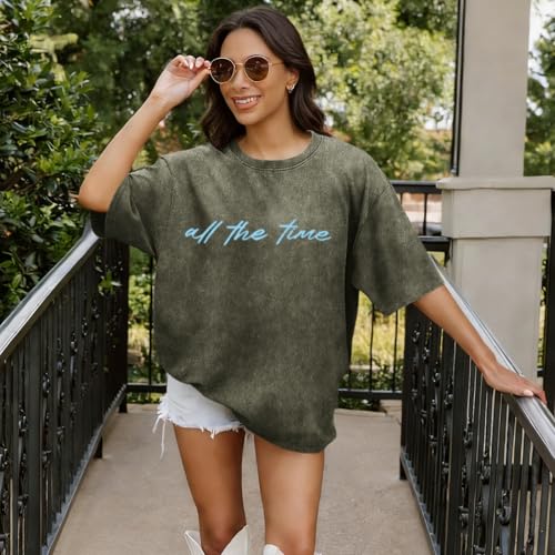 Christian Shirts for Women God is Good All The Time Graphic Shirt Faith Religious Tees Inspirational Bible Verse Top - color: Army Green, size: 3X-Large