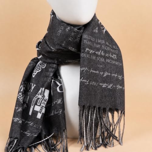 The Virgin Mary Bible Verse Shawls for Women, Catholic Christian Blanket Scarf Gifts or Mom Teacher Christmas - color: Multicolor