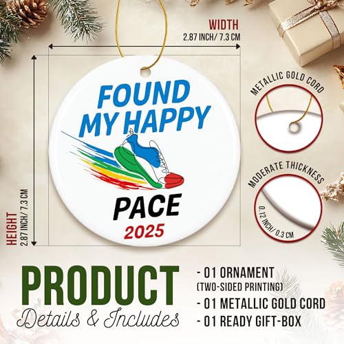 ZAGKOO Christmas Running Gifts for Women, Men - Running Ornament for Christmas Tree, Cross Country Gifts for Runners Women, Track Runner Female - Marathon Gift Ideas - Ceramic Ornament 2025 Decoration - color: Running