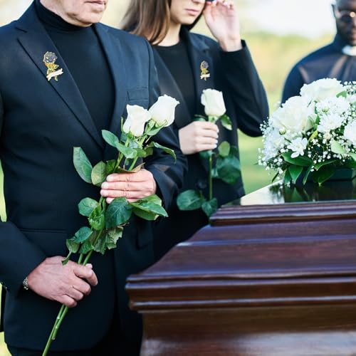Misdary Funeral Favors Guest Memorial Rose Pin - color: Blue