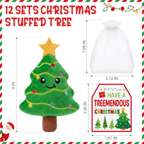 Silipull 18 Pcs Christmas Stuffed Tree for Kids Xmas Holiday Gifts - style: Christmas Tree
