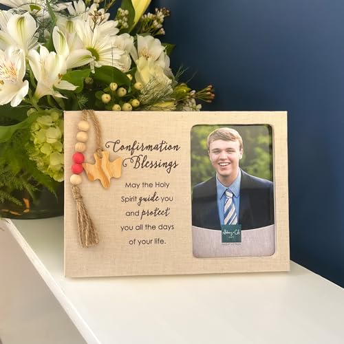 Abbey + CA Gift Confirmation Blessings Picture Frame, Confirmation Gift for Catholic Girls and Boys, For 4 x 6 Inch Photo - color: Confirmation