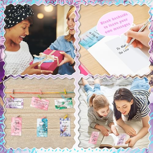 Estune 240 Pcs Bible Verse Cards bulk with Full Scripture, Bright Style - style: Bright Style