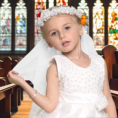 Cute Cross Bracelet Teen Girl Gifts Trendy Stuff Christian Gifts for Kids/Girls/Boys/Teens/Women Jewelry Colorful Jesus Bracelets Christmas Religious Communion Baptism Confirmation Gifts - color: 1-First Communion B