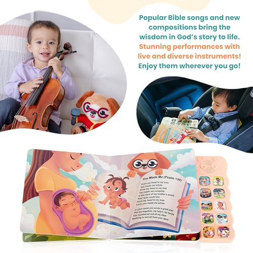 GO GO Songs of Creation and Praise: Christian Baby Books with 10 Songs, Singing Toy, Sound Play for Ages 1-5, Musical Learning, and Interactive Praise Gift for Kids, Bible for Toddlers 1-3 - color: Songs of Creation and Praise