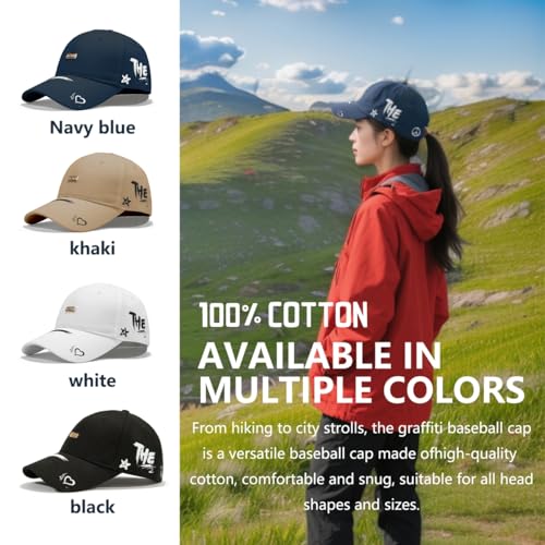 Baseball Cap for Women Men - Adjustable Size Hat - color: Navy Blue
