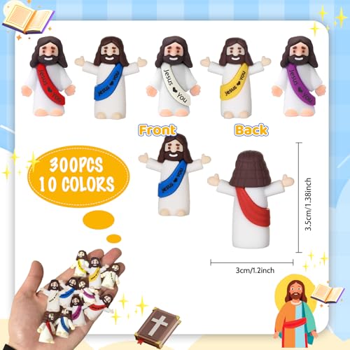 100 Pcs Little Jesus Figures, Mini Jesus Figurines in Bulk, Small Jesus Loves You Figures, Miniature Baby Jesus Resin to Hide, Pocket Gifts