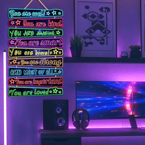 Gaming Wall Decor Game Room Wood Art Hanging Sign for Boys Room Decoration - color: Colorful