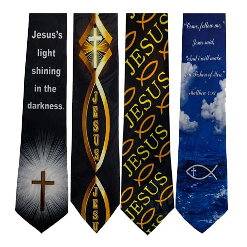 Steven Harris Pack Of 4 Mens Christian Religious Neckties