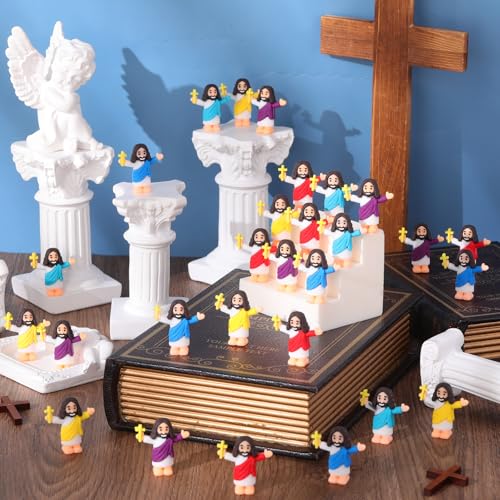 Barydat 50 Pcs Little Jesus Figures Bulk Mini Jesus Figurine Toys