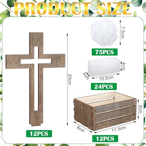 Amyhill 123 Pcs Baptism Centerpieces Decor for Tables, White