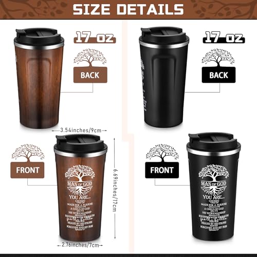 Ziliny 2 Sets Man of God Tumbler,Christian Gifts for Men,