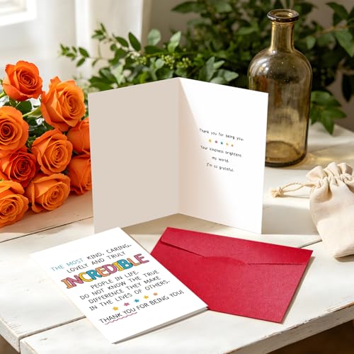 Thank You Cards with Envelopes, Funny Thank You Card for Friends Coworkers - color: DXI#040