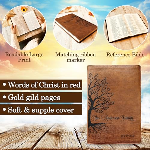 Personalized Family Bible, Custom NLT Family Tree Reference Bible, Engraved Bible, Wedding Bible, Christian Gifts, Family Bible for Wedding