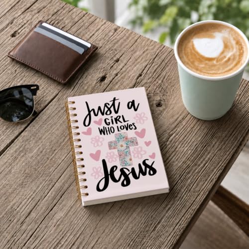 foedor Pink Christian Bible Verse Spiral Notebook Journal, 5.5×8.3 Inch - style: jesus pink