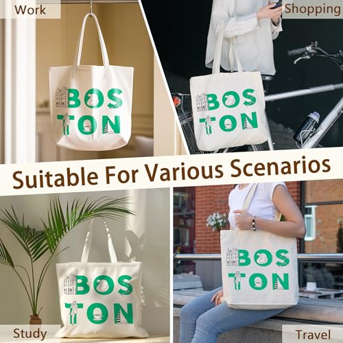 Tote Bag For Women Man, Reusable Work Shopping Grocery Shoulder Bags - style: Boston