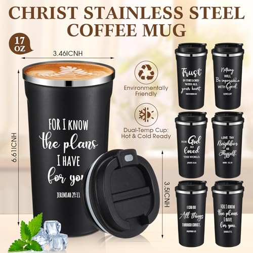6 Pcs Christmas Christian Gifts Bulk,Black - color: Black