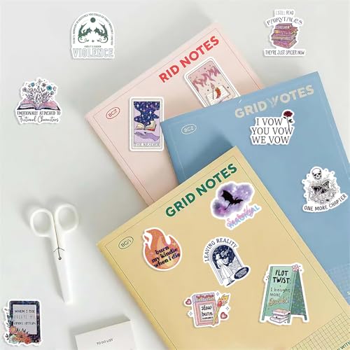 200 PCS Holographic Bookish Stickers for Kindle, Book Stickers Pack with Elegant Foil-Stamped Pink Box, Waterproof Vinyl Decals for Laptop Water Bottles Scrapbooking BookTok Reading - style: 200 PCS Holographic Book Stickers - With Gifts Box