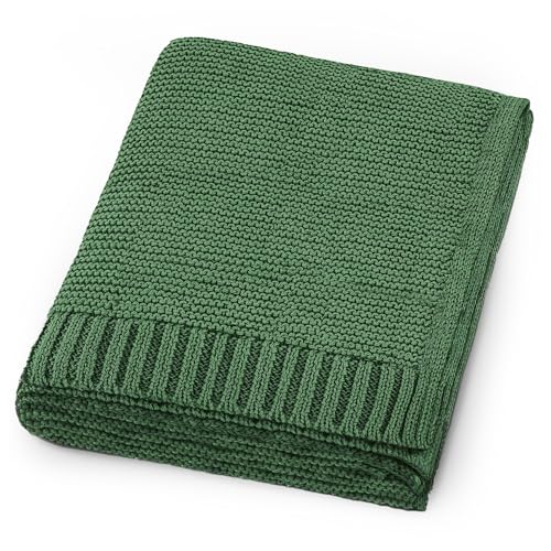 Organic Baby Blanket – 100% Organic Cotton | Ultra-Soft Breathable Newborn Receiving Blanket | Hypoallergenic, Chemical-Free | Unisex Baby Gift | 30x40 Inches (Green) - color: Green