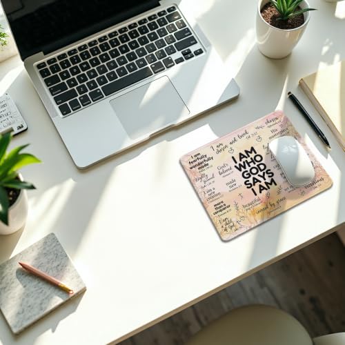God Says I Am Christian Bible Verse Mouse Pad 9.5x7.9 Inch,J246