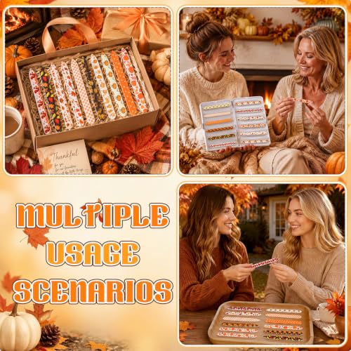 10 Pcs Fall Glass Nail Files Gifts with Case Fall Autumn Party Favors Bulk - style: Fall