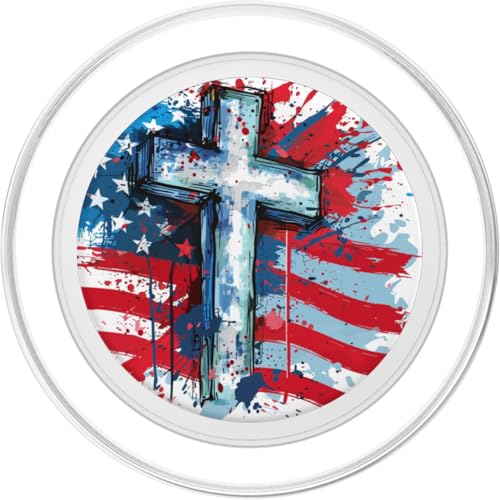 America Religious Christian Believer Christianity USA PopSockets PopGrip for MagSafe - style: Magnetic PopGrip