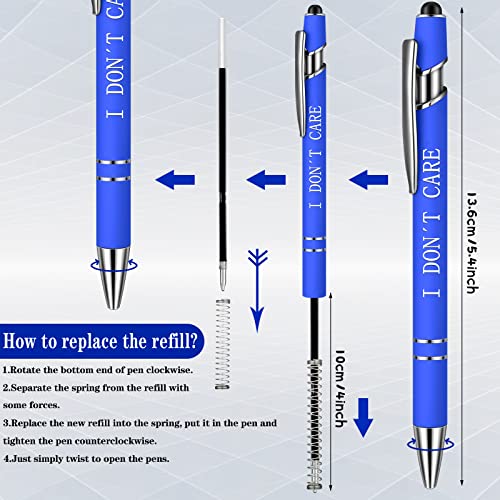 10Pcs Ballpoint Pen with Stylus, Vivid Color, Funny Verse - style: Funny Verse