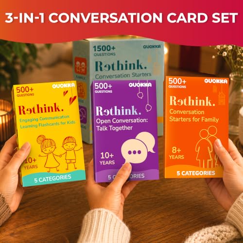 Quokka Conversation Cards Game - Fun Talking Board Game for Family Night - color: Rethink Family Premium