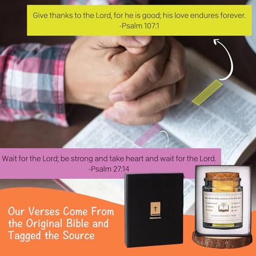 Bible Verses in a Jar, Bible Verse Jar Emotions and Feelings, Bible Prayer Cards Hope, Christmas Bible Study Church Christian Xmas Gift for Women, Men, Mom, Dad, Friends - style: B