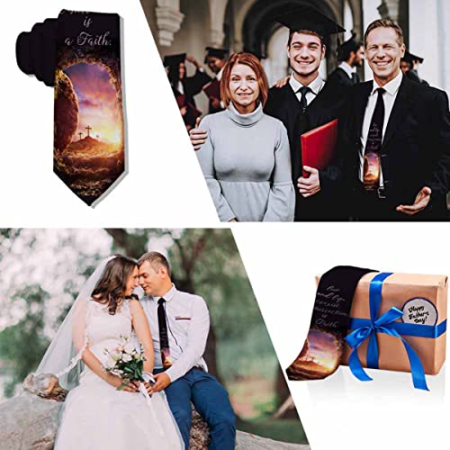 Men's Ties Novelty Tie Necktie for Men Teen Boys Multicolor Tie Party Holiday Thanksgiving Christmas - color: Easter Cross