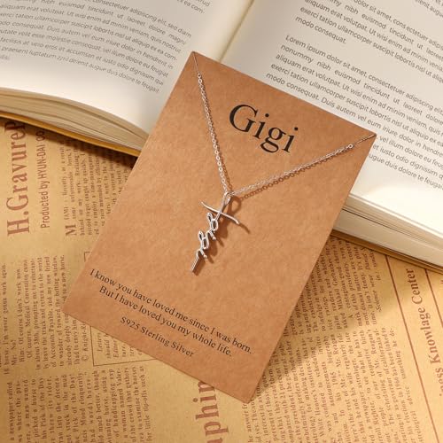 Lcherry Birthday Gifts for Grandma Mom Daughter Teacher Cross Necklace for Women Christian Necklaces Religious Gifts Jewelry for Women Mother's Day - style: Gigi-Sterling Silver