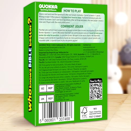 Who Knows Bible Better - Bible Figures Card Game, 300 Trivia Questions - color: People