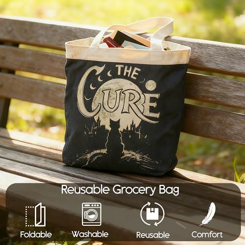 Large Tote Shopping Bag Cotton Canvas-Reusable grocery Bag with Zipper Aesthetic Reusable Shoulder Bag - style: Style-a