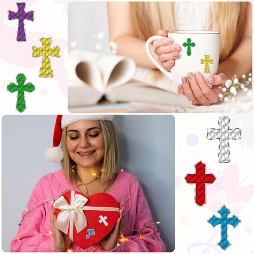 600 Pcs Prism Crosses Stickers for DIY