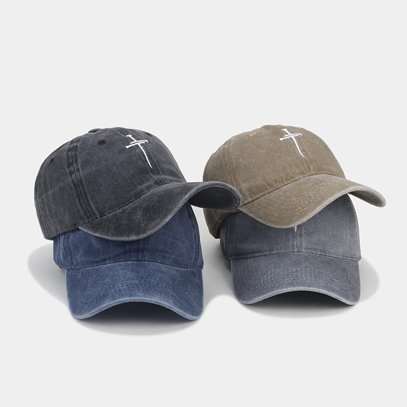Quanhaigou Baseball Cap Dad Hat Adjustable Fashion Hats for Men Women Polo Trucker Unisex Style Headwear - color: Cross Nails Grey