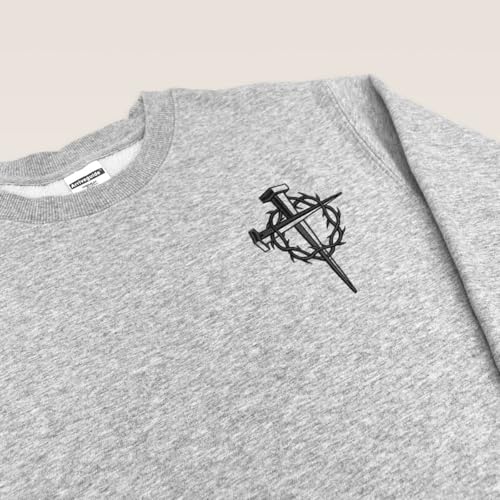 Jesus Cross Embroidered Sweatshirts Black