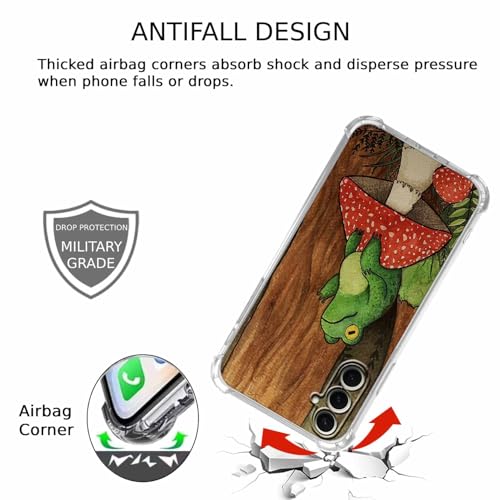 Toad Stool Watorcolor Case for Samsung Galaxy S26,Aesthetic Cottagecore Frog Mushroom Pattern,Trendy Soft TPU Bumper Phone Cover,S26 - color: Toad Stool Watorcolor