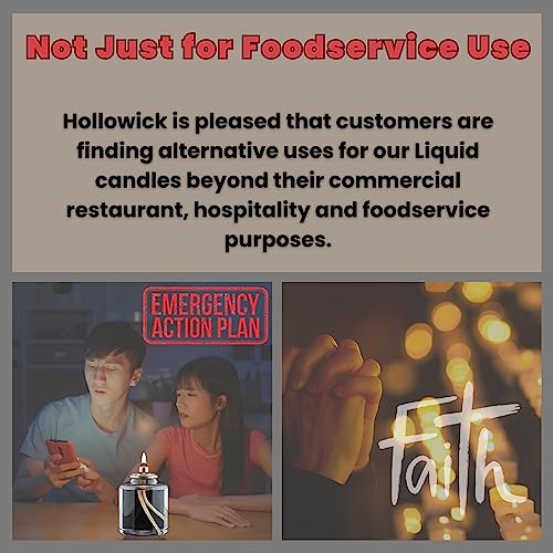 Hollowick 22 Hour Highlight Disposable Liquid Candle - HD3622-HL (24/case) - NOT for Home Consumer USE - color: 22 Hour Burn Time