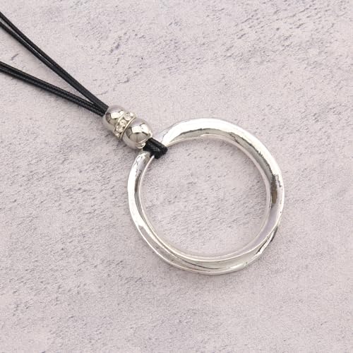 Boho Necklaces for Women Long Wooden Pendant Vintage Necklace - color: Bohemian Choker Necklace