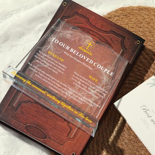 K9 Crystal Book - Wedding Prayer Gift for Couples,7x5.7 Inch - size: 5.7x7 in - Book Shaped
