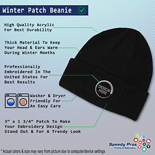 Speedy Pros Patch Beanie Crosses Jesus Faith God Christ Christian Skull Cap Hats for Men & Women Winter One Size - color: Black Design Only