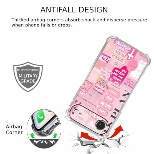 Christian Quotes Aesthetic Vintage Jesus Bible Verse Collage Pattern,Soft TPU Bumper Case for iPhone Air,#5 - color: Bible 5, size: iPhone Air