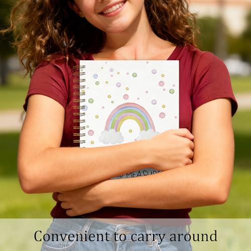 Preppy Rainbow Christian Nursery Spiral Notebook, You Are Loved Beyond Measure Bible Verse Notebooks for Kid, Bible Study Notebook, Inspirational Religious Journal, Coworker Gift, 5.5x8.3 Inch - color: Colour-3