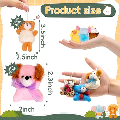 JoyRapt Small Stuffed Animals Bulk Gifts for Kids, Tiny Plushies Toys - color: 36pcs