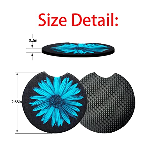 Moly Magnolia 2 Pack Car Coasters for Drinks Absorbent - 2.75 Inch Cute Car Cup Holder Coasters for Women, Removable Cup Holder Coaster for Women Girls, Car Interior Accessories (Style A) - color: Style a