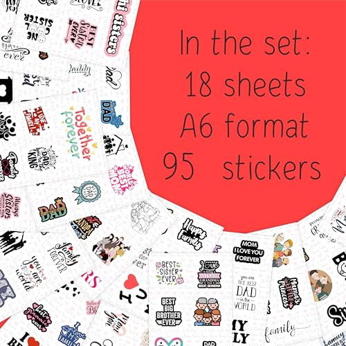100Pcs Family Stickers for Water Bottle and Laptop - Family Party Supplies & Decorations, Waterproof Vinyl Decals, Home and Love Stickers, Gifts for Women & Men - color: Family Stickers