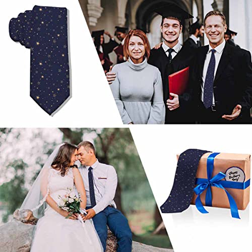 Love Red Heart Men's Tie Romantic Valentines Day Men's Necktie Ties for Mens Daily Wedding Party Business - color: Space Stars