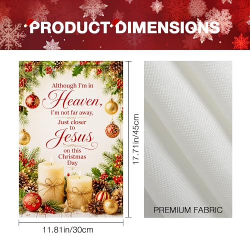 IVN Christmas Memorial Garden Flag 12x18 Inch Double Sided - color: Christmas Memorial Candles