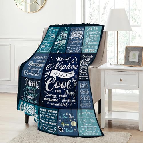 Nephew Gifts from Auntie & Uncle, Nephew Blanket 50"x 60" Soft Throw - color: My Nephew-1, size: 50"x60"